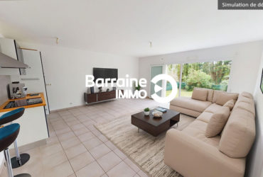 EXCLUSIVITE   A VENDRE  BREST LAMBEZELLEC  APPARTEMENT   T2  52M²   1 CHAMBRE     JARDIN PRIVATIF