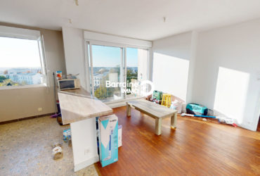 BARRAINE IMMO – A vendre en exclusivité à BREST, secteur Hoche, appartement T3 de 51.21 m2, 2 chambres, dernier étage , balcon, locataire en place.