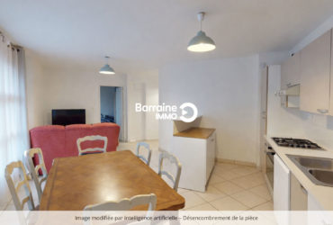 EN EXCLUSIVITÉ BARRAINE IMMO APPARTEMENT T2 DE 44,80 M² DERNIER ÉTAGE À BREST ref : PZ00322-TH