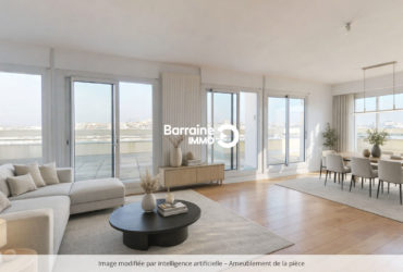 A VENDRE BREST  KERINOU   APPARTEMENT DUPLEX  T6  4 CHAMBRES DERNIER ETAGE ASCENSEUR PARKING  GARAGE TERRASSE DE 40M² VUE PANORAMIQUE