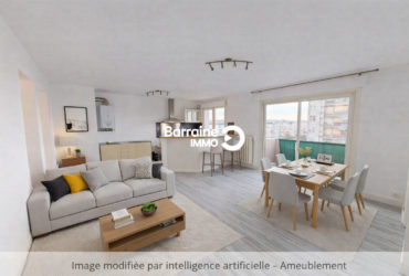 A VENDRE LORIENT PROCHE MERVILLE APPARTEMENT T3 de 73m² ASCENSEUR BALCON +¨PLACE DE PARKING