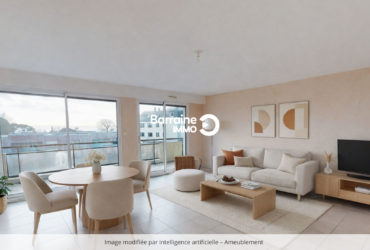BREST FORESTOU – VENTE d&rsquo;un appartement T4 de 85.10 m² – Ascenseur – Terrasse 14.4 m² – Vue mer – Garage – Parking